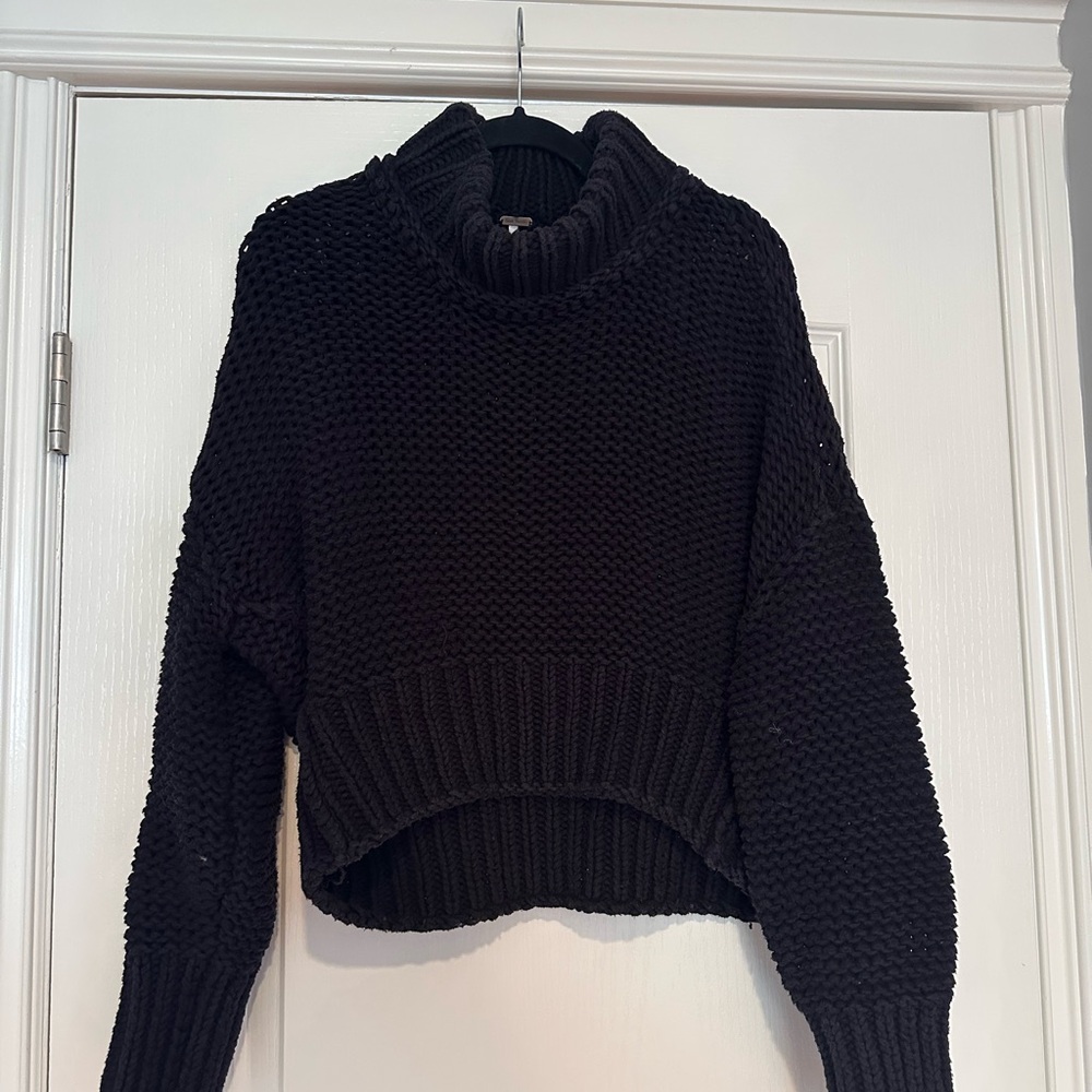 FREE PEOPLE Black Knit Sweater